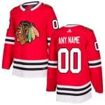Chicago Blackhawks Customized Red Authentic Jersey