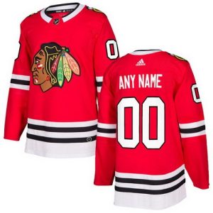 Chicago Blackhawks Customized Red Authentic Jersey
