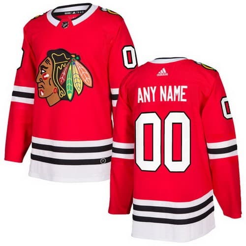 Chicago Blackhawks Customized Red Authentic Jersey