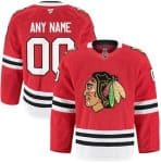 Chicago Blackhawks Customized Red Fanatics Authentic Jersey