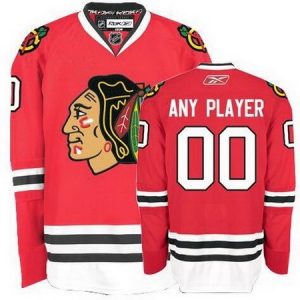 Chicago Blackhawks Customized Red Reebok Authentic Jersey