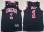 Chicago Bulls #1 Derrick Rose Black Adidas Swingman Jersey
