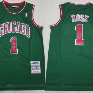 Chicago Bulls #1 Derrick Rose Green 2008 Throwback Swingman Jersey