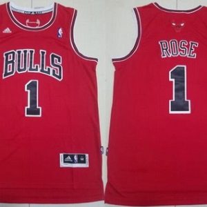 Chicago Bulls #1 Derrick Rose Red Adidas Swingman Jersey