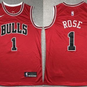 Chicago Bulls #1 Derrick Rose Red Icon Swingman Jersey