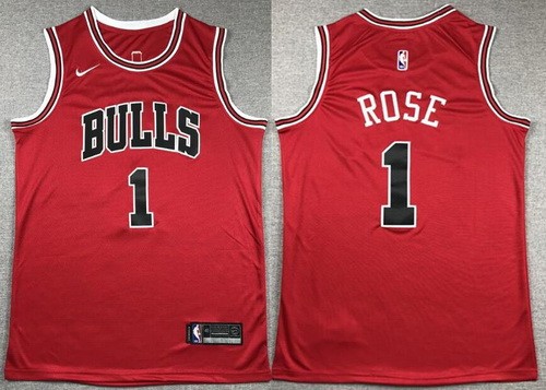 Chicago Bulls #1 Derrick Rose Red Icon Swingman Jersey