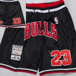 Chicago Bulls #23 Michael Jordan Black 1997 Just Don Shorts