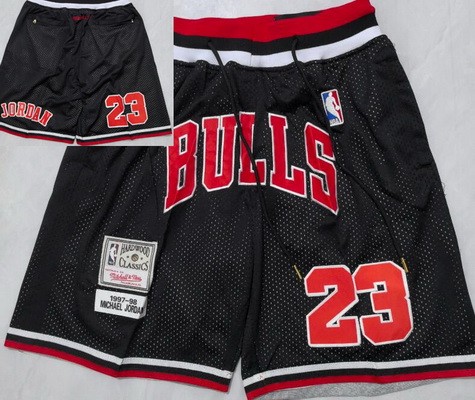 Chicago Bulls #23 Michael Jordan Black 1997 Just Don Shorts
