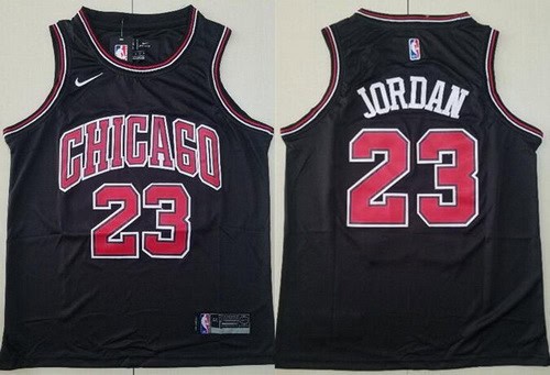 Chicago Bulls #23 Michael Jordan Black Icon Swingman Jersey