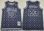 Chicago Bulls #23 Michael Jordan Black LV Throwback Swingman Jersey