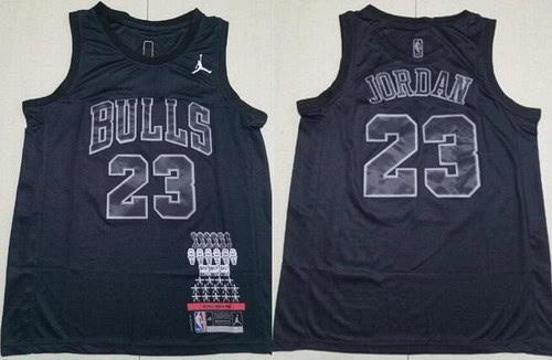 Chicago Bulls #23 Michael Jordan Black MVP Swingman Jersey