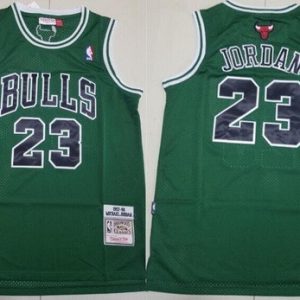Chicago Bulls #23 Michael Jordan Green 1997 Throwback Swingman Jersey