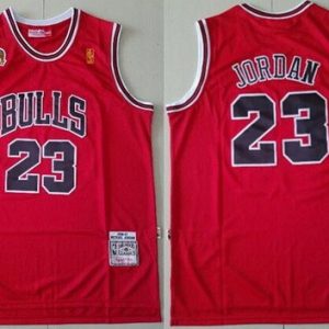 Chicago Bulls #23 Michael Jordan Red 1996 Champions Swingman Jersey