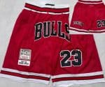 Chicago Bulls #23 Michael Jordan Red 1997 Just Don Shorts