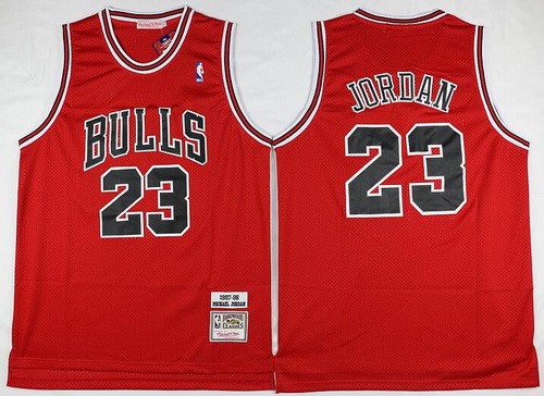 Chicago Bulls #23 Michael Jordan Red 1997 Throwback Swingman Jersey