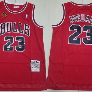 Chicago Bulls #23 Michael Jordan Red 20th Anniversary Signature Swingman Jersey