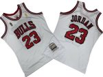 Chicago Bulls #23 Michael Jordan White 1996 Champions Throwback Swingman Jersey
