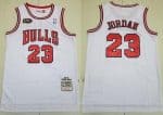Chicago Bulls #23 Michael Jordan White 1997 Finals Throwback Swingman Jersey
