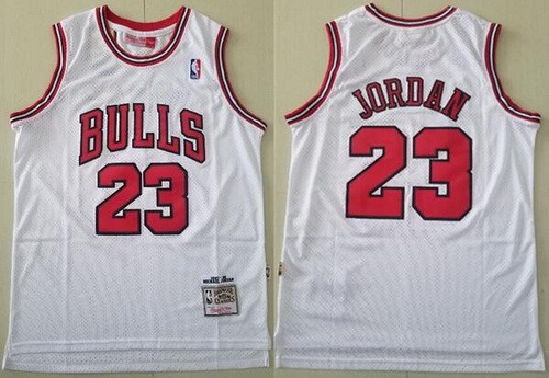 Chicago Bulls #23 Michael Jordan White 1997 Throwback Swingman Jersey