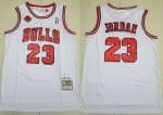 Chicago Bulls #23 Michael Jordan White 20th Anniversary Signature Swingman Jersey