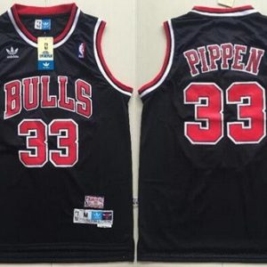Chicago Bulls #33 Scottie Pippen Black Hollywood Classic Throwback Swingman Jersey