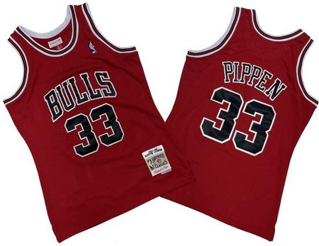 Chicago Bulls #33 Scottie Pippen Red 1997 Throwback Swingman Jersey