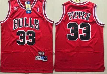Chicago Bulls #33 Scottie Pippen Red Hollywood Classic Throwback Swingman Jersey