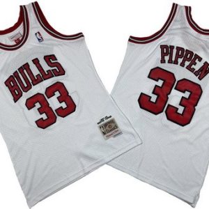 Chicago Bulls #33 Scottie Pippen White 1997 Throwback Swingman Jersey