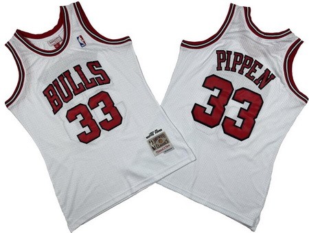 Chicago Bulls #33 Scottie Pippen White 1997 Throwback Swingman Jersey