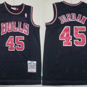 Chicago Bulls #45 Michael Jordan Black 1994 Throwback Swingman Jersey