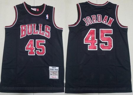Chicago Bulls #45 Michael Jordan Black 1994 Throwback Swingman Jersey