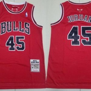 Chicago Bulls #45 Michael Jordan Red 1984 Throwback Swingman Jersey