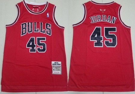 Chicago Bulls #45 Michael Jordan Red 1984 Throwback Swingman Jersey