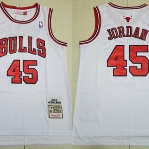 Chicago Bulls #45 Michael Jordan White 1984 Throwback Swingman Jersey
