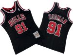 Chicago Bulls #91 Dennis Rodman Black 1997 Throwback Swingman Jersey