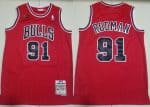 Chicago Bulls #91 Dennis Rodman Red 1997 Champions Throwback Swingman Jersey