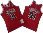 Chicago Bulls #91 Dennis Rodman Red 1997 Throwback Swingman Jersey