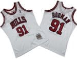 Chicago Bulls #91 Dennis Rodman White 1997 Throwback Swingman Jersey