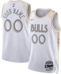 Chicago Bulls Custom White 2024 City Heat Press Jersey