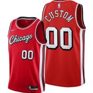 Chicago Bulls Customized Red 2022 City Stitched Swingman Jersey