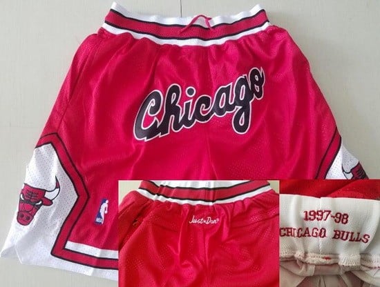 Chicago Bulls Red 1997 Just Don 2nd Swingman Shorts