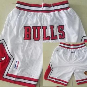 Chicago Bulls White 1997 Just Don Finals Swingman Shorts