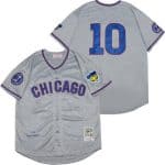 Chicago Cubs #10 Ron Santo Gray 1968 Throwback Jersey