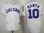 Chicago Cubs #10 Ron Santo White 1968 Throwback Jersey