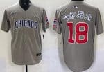 Chicago Cubs #18 Shota Imanaga Gray Kanji Limited Jersey