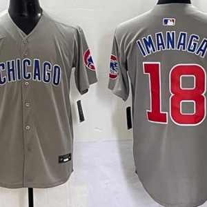 Chicago Cubs #18 Shota Imanaga Gray Limited Jersey