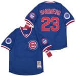 Chicago Cubs #23 Ryne Sandberg Blue 1984 Throwback Jersey