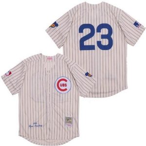 Chicago Cubs #23 Ryne Sandberg Cream Stripes 1969 Throwback Jersey