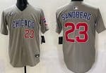 Chicago Cubs #23 Ryne Sandberg Gray Limited Jersey