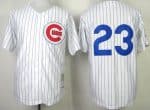 Chicago Cubs #23 Ryne Sandberg White Stripes 1984 Throwback Jersey